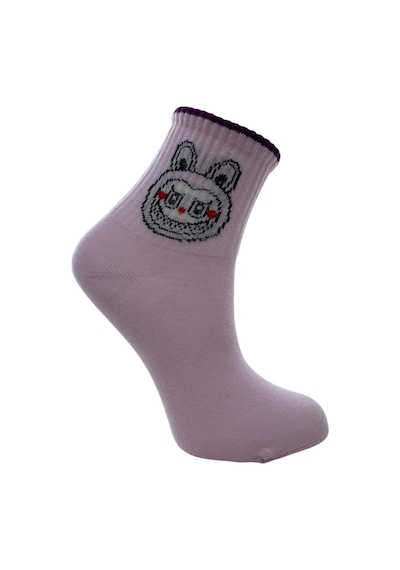 Labubu Çorap Yarım Konç Pembe