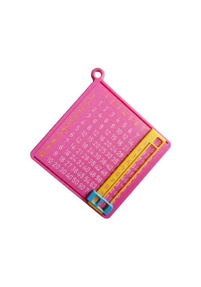 Mini Matematik Panosu Anahtarlık Eğitici Tasarım Pembe