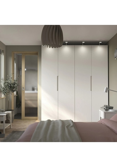 Ikea Beyaz Şık Kapaklı Gardırop Beyaz-kırık Beyaz