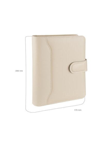 Organizer Ajanda Tarihsiz Kareli 17x22 CM - Bej