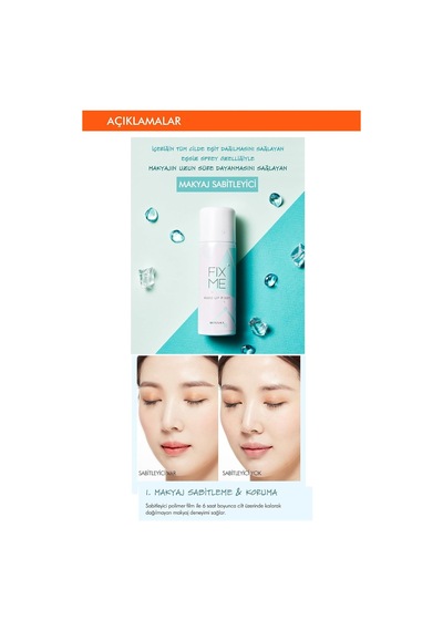 Lexroo Makyaj Sabitleme Spreyi 50ml Fix Me Make-up Fixer