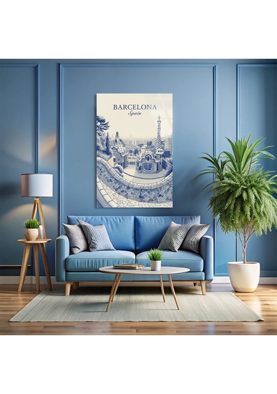 Barcelona İspanya - Cam Tablo - Deg1494 35 X 50 Cm