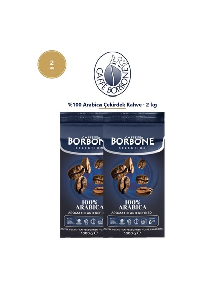 Caffe Borbone %100 Arabica Çekirdek Kahve 2 Kg 2 Paket - Yumuşak Ve Aromatik