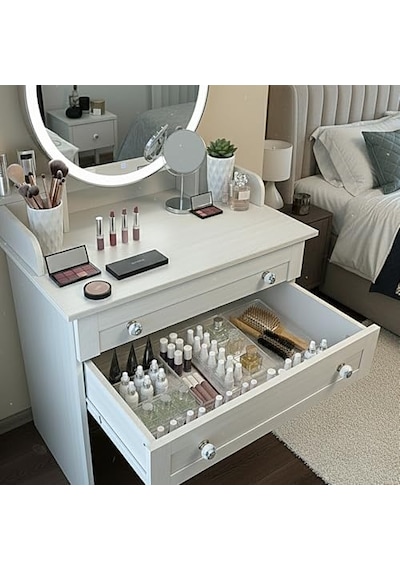 Modüler Organizer Set Takı Aksesuar Düzenleyici Çekmece İçi Makyaj Organizer Kristal 6'lı Açık Kahverengi Modüler Organizer Set Takı Aksesuar Düzenleyici Çekmece İçi Makyaj Organizer Kristal 6'lı Açık Kahverengi