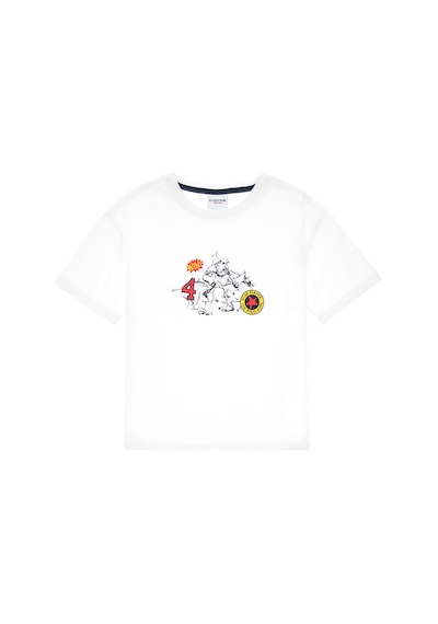 U.S. Polo Assn. Erkek Çocuk Beyaz Comfort Bisiklet Yaka Tişört 50307178-VR013