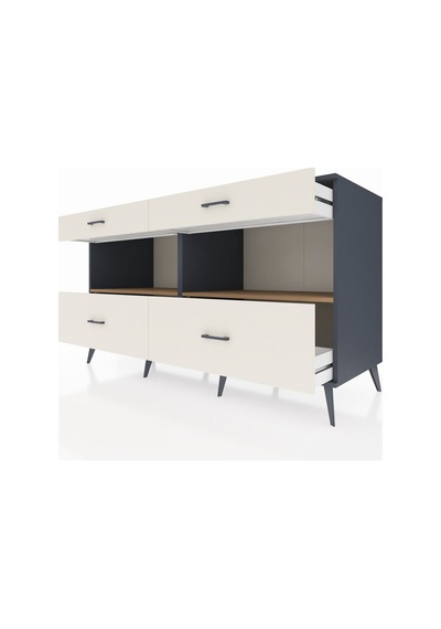 Kronos Konsol 2 Raflı 4 Çekmeceli 176x59x99 Antrasit-çam/aytaşı Antrasit-çam/aytaşı Kronos Konsol 2 Raflı 4 Çekmeceli 176x59x99 Antrasit-çam/aytaşı Antrasit-çam/aytaşı
