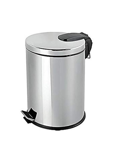 Krom Paslanmaz Pedallı Çöp Kovası 5 Litre