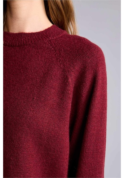 Defacto Relax Fıt Basıc Triko Kazak Tunik H6186ax26wnbr33 Bordo-br33