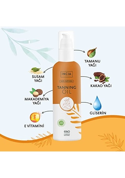 %100 Doğal Bronzlaştırıcı Yağ Organik Avokado Yağı Yoğun Bronzlaştırıcı Kakao Havuç Susam 150 Ml
