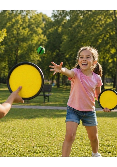 Catch Ball Set 2 Kişilik Top Yakalama Oyunu Çocuk Aktivite Seti Standart