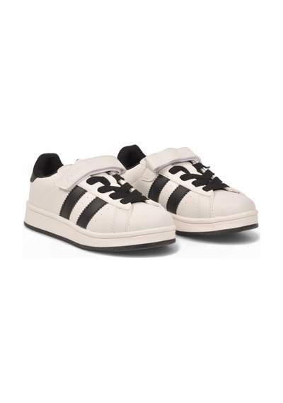 Cool Beyaz-siyah Cırt Bantlı Unisex Çocuk Yürüyüş Ve Spor Ayakkabı Sneaker Coop F Beyaz - Siyah