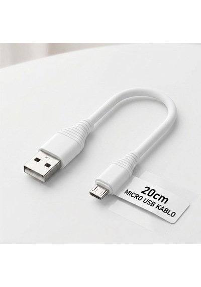 Hızlı Şarj 2.4a Micro Usb Kablo 20 Cm Kopmaz Ultra Dayanıklı Android Şarj Ve Senkronizasyon Kablosu 20 Cm Micro Kablo