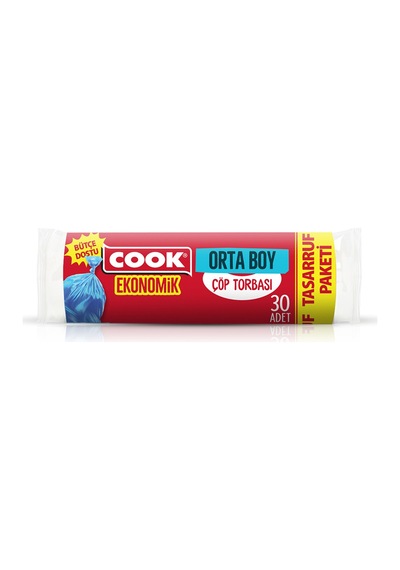 Cook Ekonomik Orta Çöp Torbası 30'lu - 8 Adet Tarı
