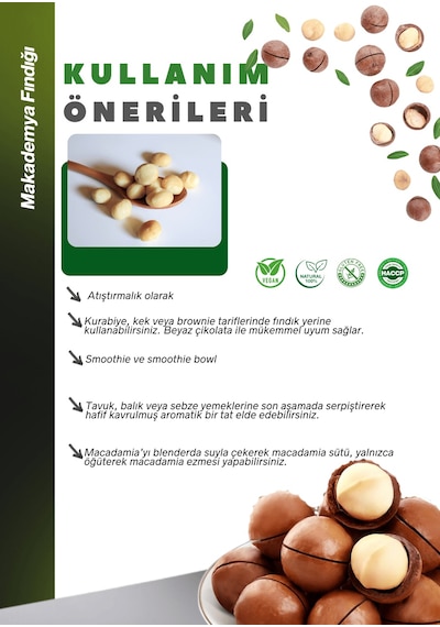 Kabuklu Kavrulmuş Makademya Fındığı 500g Macadamia Nuts İn Shell 500  G