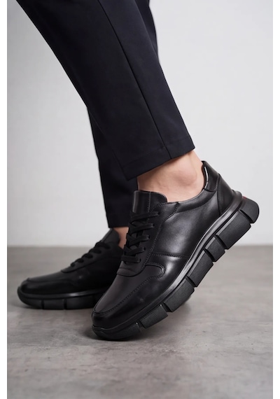 Monolithduo - Hakiki Deri Kalın Segment Tabanlı Bağcıklı Erkek Sneaker Ayakkabı, Parlatılmış Der... siyah Monolithduo - Hakiki Deri Kalın Segment Tabanlı Bağcıklı Erkek Sneaker Ayakkabı, Parlatılmış Der... siyah