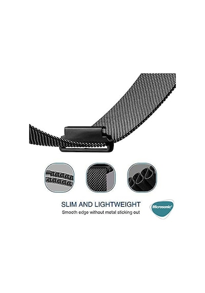 Amazfit Bip 3 Milanese Loop Kordon Amazfit Bip 3 İle Uyumlu Kordon, Akıllı Saat Kayışı