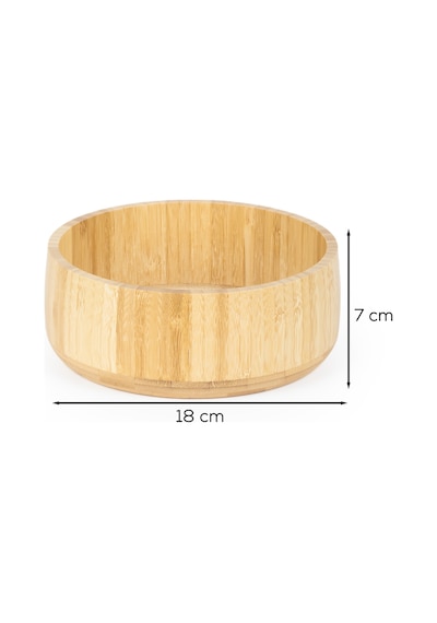 Porsima 2074 Orta Boy Doğal Bambu Salata Kasesi 18cm Bambu