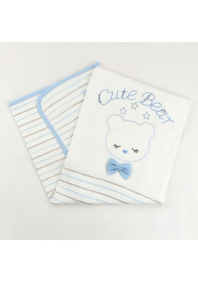 Sebi Bebe Fiyonklu Ayıcık Bebek Battaniyesi 80x90 Cm 9183