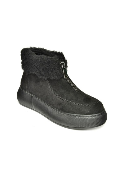 Fox Shoes T811231102 Siyah Süet Kadın Bot Siyah-Süet Siyah