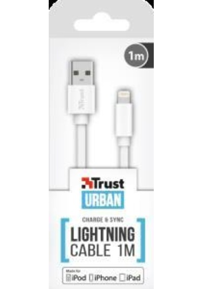 Trust 20345 Flat Lightning Kablo 1 M Beyaz