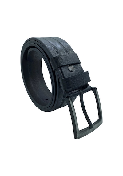 Süzer Deri 4.5 Cm. Spor Hakiki Deri Desenli Model Kemer Siyah Siyah