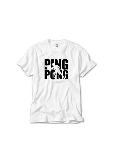 Ping Pong Actor Beyaz Tişört Beyaz