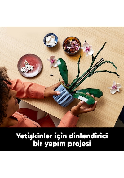 LEGO® Botanicals Orkide 10311 – Yetiskinler için 5 Yaprak ve 2 Kök Içeren Dekoratif Yapay Bitki Modeli Yapim Seti (608 Parça)