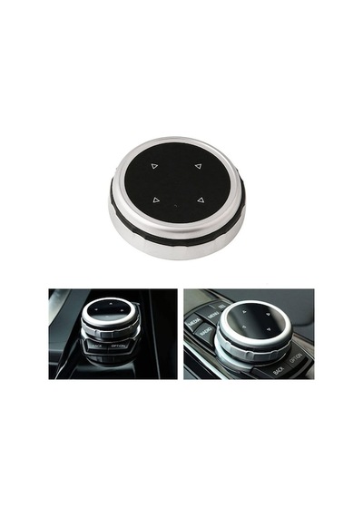 Elmpaly Bmw F10-f30 Serisi İçin Nbt Kontrol Düğmesi Kapak - Abs Krom Kaplama + Temperli Cam, Kullanışlı Ve Estetik Tasarım