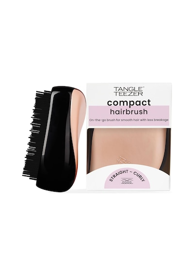 Tangle Teezer Compact Styler Rose Gold Black Saç Fırçası -seyahat Ve Çanta Boy Tarak