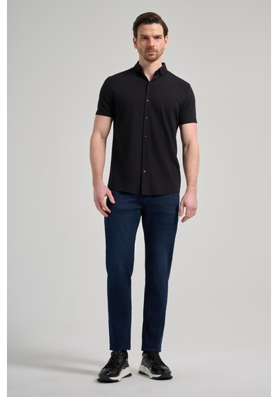 İmza Siyah Kısa Kol Düz Örme İtalyan Yaka Düğmeli Cepsiz Pamuklu Classic Slim Fit Gömlek 1004250156 001 Siyah İmza Siyah Kısa Kol Düz Örme İtalyan Yaka Düğmeli Cepsiz Pamuklu Classic Slim Fit Gömlek 1004250156 001 Siyah