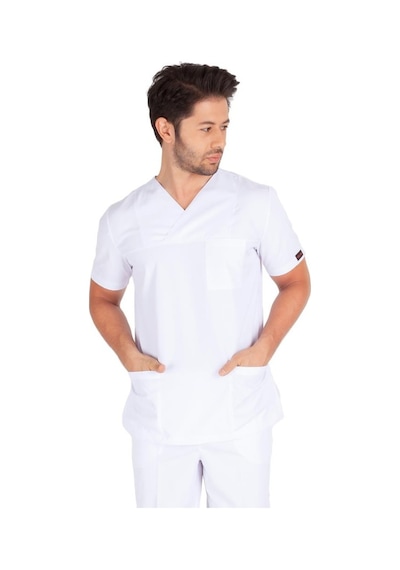 Erkek Doktor Hemşire Forması Scrubs Alpaka Kumaş Hastane Nöbet Te (484674752)