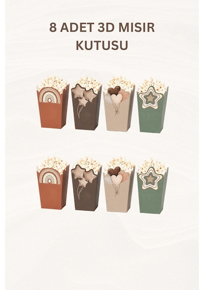 Retro Temalı Doğum Günü Parti Seti İyi Ki Doğdun Banner, Tavan Sarkıt, Gözlük, Pasta Süsü Ve Mısır Kutusu Krem