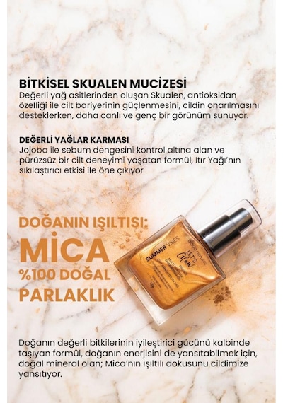 Bade Natural Nemlendirici ışıltılı Bronze Çok Amaçlı vücut Yağı 50 ML
