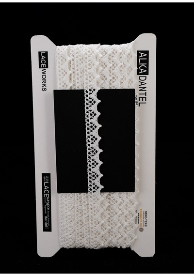 Alka Dantel Merserize Kopanaki 10 Metre 901 Merserize Off White