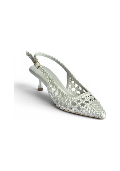 Fox Shoes Y820026509 Gümüş Alçak Topuklu Kadın Ayakkabı