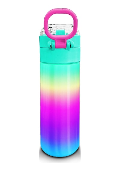 Coral High Kids Renk Geçişli Desenli Pipetli Ve Direkt İçim Çelik Termos 500 Ml 31924 Rose Gold