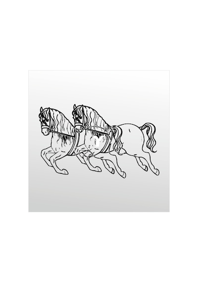 Folyo Sticker Atlar 130cm Uzunluk Siyah