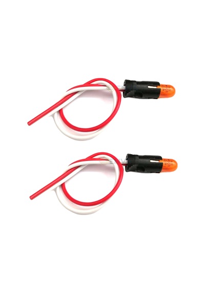 T10 Turuncu Ampul Ve Kablolu Duy 2 Adet 5W 12V Takım