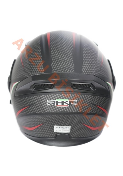 Kc-çene Açılır Vizörlü Kask Kc902 Mat Siyah - Gri Damalı Xl E Belgeli Mat Siyah Gri