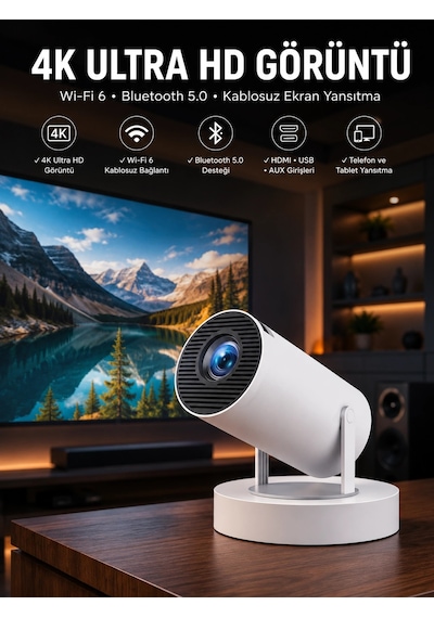 Taşınabilir Android Projeksiyon Ayaklı Çift Kollu 4k Çözünürlüklü Sinema Projeksiyonu 53136235