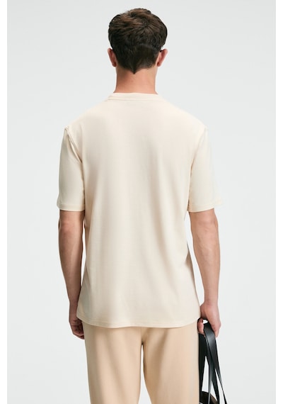 Grımelange SWEET Erkek %100 Pamuk Oversize Fit Baskılı Kısa Kollu Yuvarlak Yakalı Vanilya T-Shirt