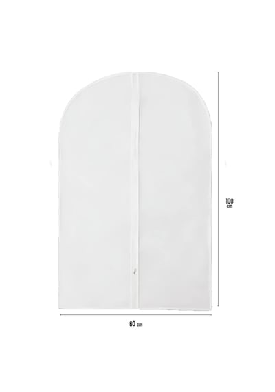 Jokey Ambalaj Fermuarlı Dolapiçi Gamboç Kıyafet,takım Elbise,abiye Ve Gelinlik Kılıfı 60x120cm Renk Seçenekli Beyaz