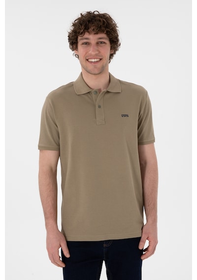 U.S. Polo Assn. Erkek Regular Fit Polo Yaka Haki Basic Tişört 50306007-VR027