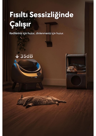 Catlınk Üstü Açık Otomatik Kedi Tuvaleti, Beyaz-scooper Open-x
