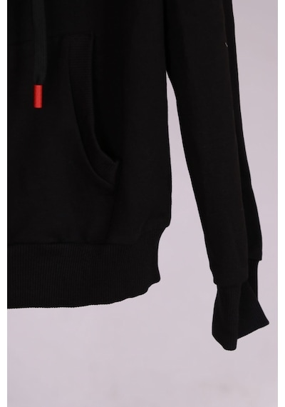 AC&Co / Altınyıldız Classics Siyah Kapüşonlu Fermuarlı Pamuk Spor Sweatshirt
