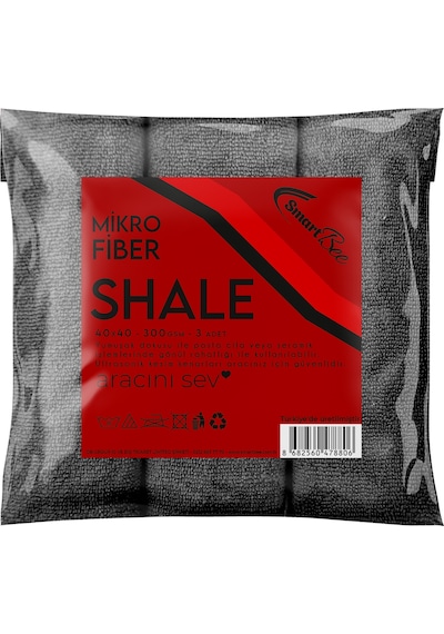 Smartbee Shale 3'Lü Mikrofiber Lazer Kesim Parlatma Bezi 40X40