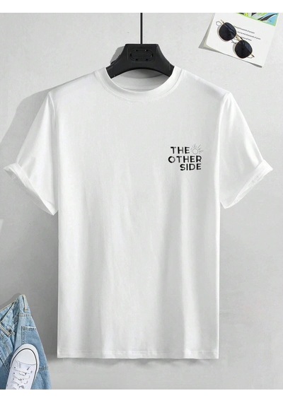 Tarzsokak Unisex Oversize The Order Side Baskılı T-shirt Beyaz