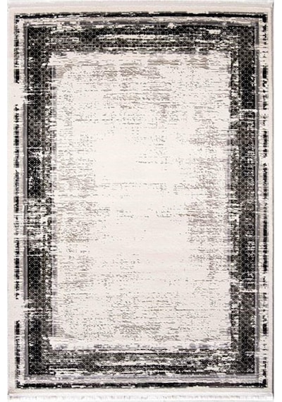 Çam Halı Lizbon 4512 Gri Enti Halı Modern Eskitme Desenli Makine Halısı