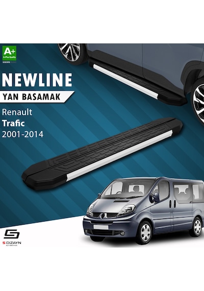S-dizayn Renault Trafic 2 Kısa Şase Newline Aluminyum Yan Basamak