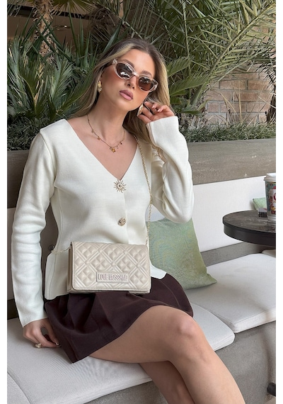 Lela Premium Regular Fit V Yaka Düğmeli Triko Bayan Hırka 680Hi00121 Ekru Lela Premium Regular Fit V Yaka Düğmeli Triko Bayan Hırka 680Hi00121 Ekru